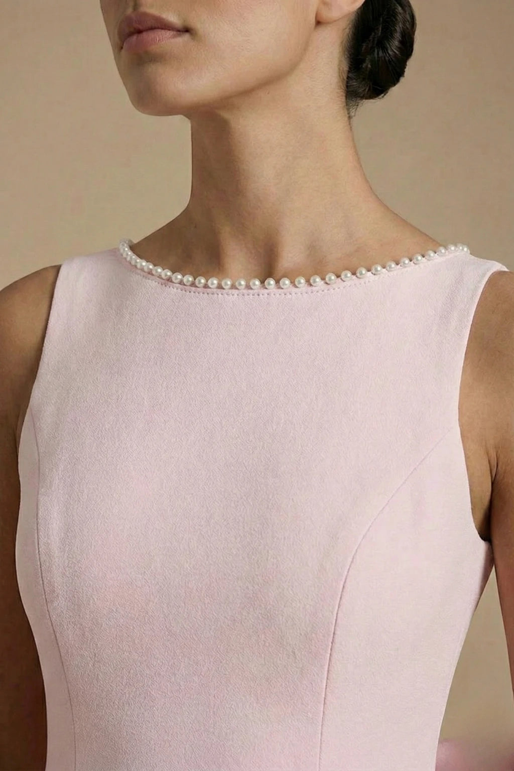 Women's Elegant A-Line Mini Cocktail Dress with Boat Neck