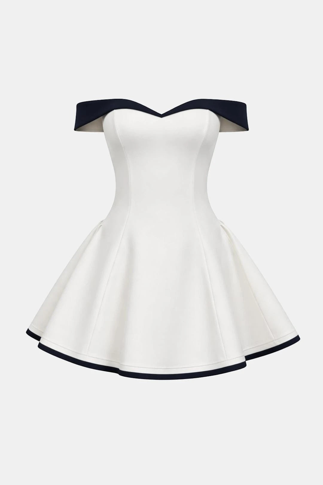 Women's Elegant A-Line Mini Cocktail Dress with Off-Shoulder