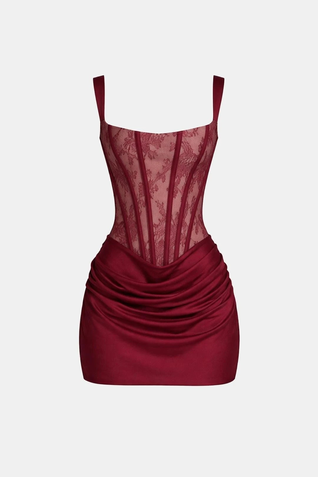 Women's Elegant A-Line Mini Cocktail Dress with Ruched