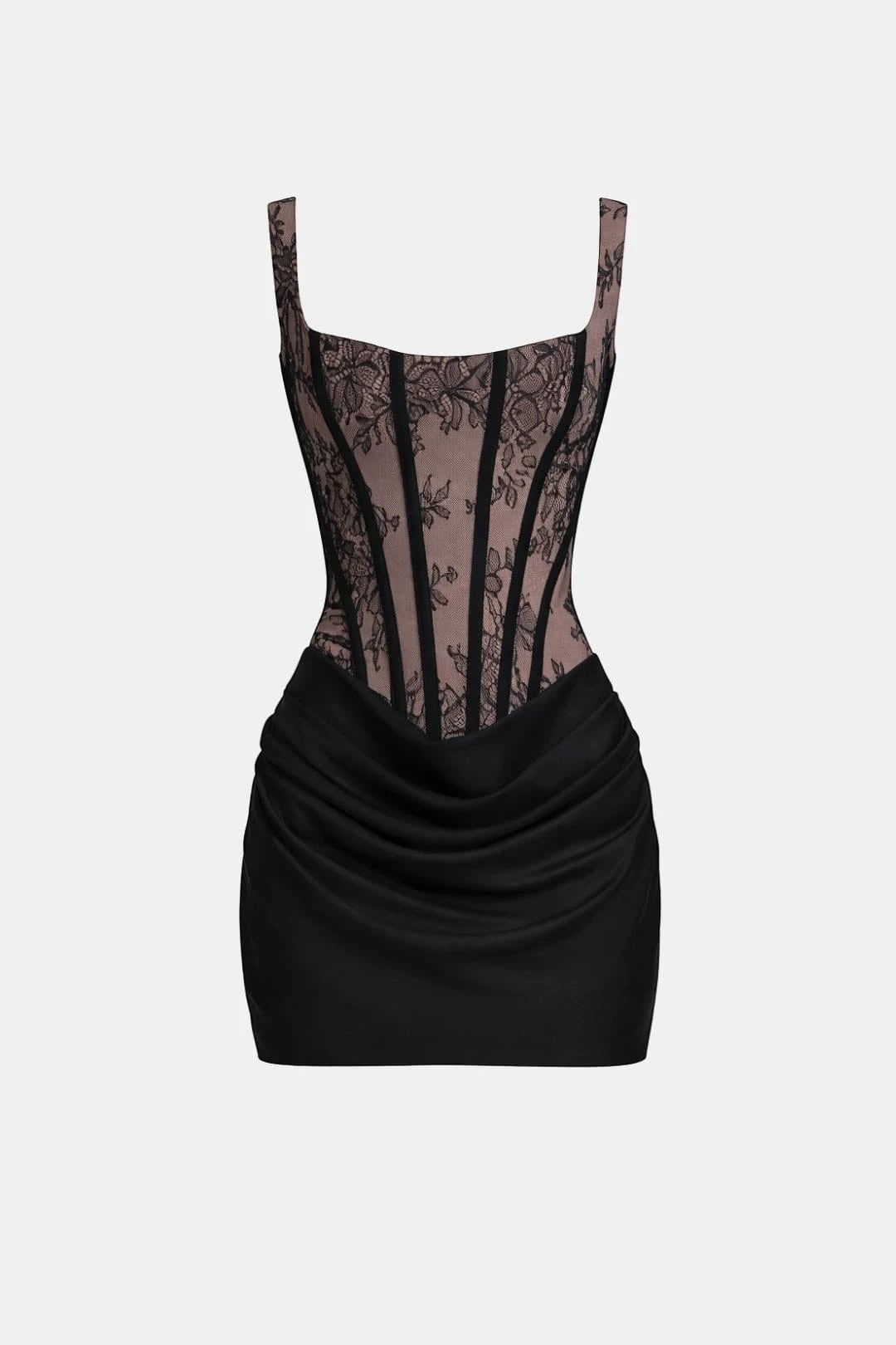 Women's Elegant A-Line Mini Cocktail Dress with Ruched