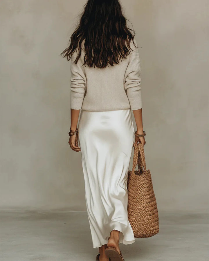 Women's Elegant Casual Maxi Wedding Guest Dress with Sweater Set