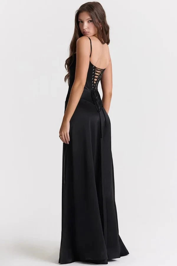 Women's Elegant Formal Maxi Wedding Guest Dress with Sleeveless