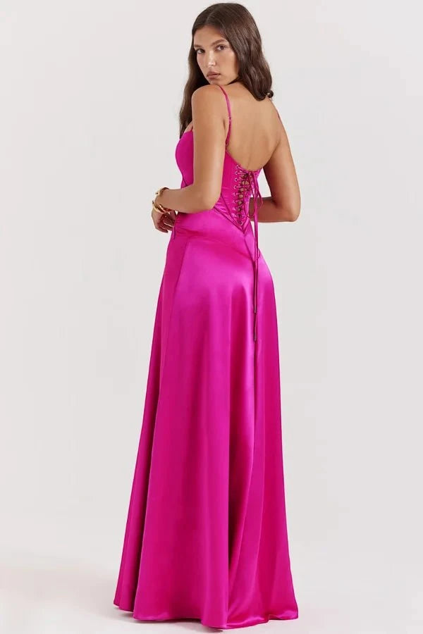 Women's Elegant Formal Maxi Wedding Guest Dress with Sleeveless