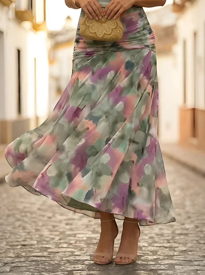 Women's Elegant Formal Maxi Wedding Guest Dress with Sweetheart Neckline