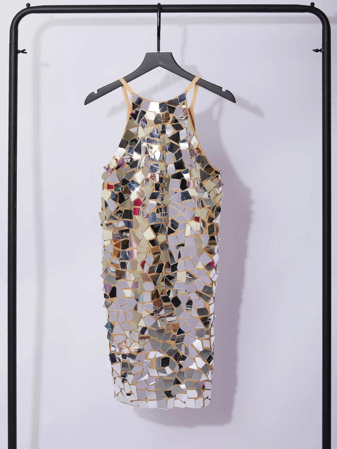 Women's Elegant Sequin Mini Cocktail Dress with Sweetheart Neckline