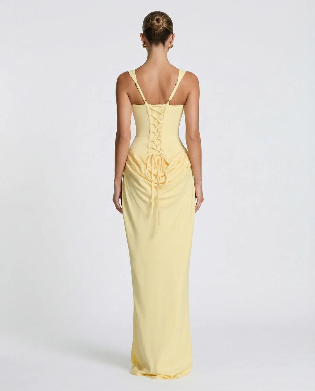 Women's Elegant Sleeveless Maxi Wedding Guest Dress with Square Neck