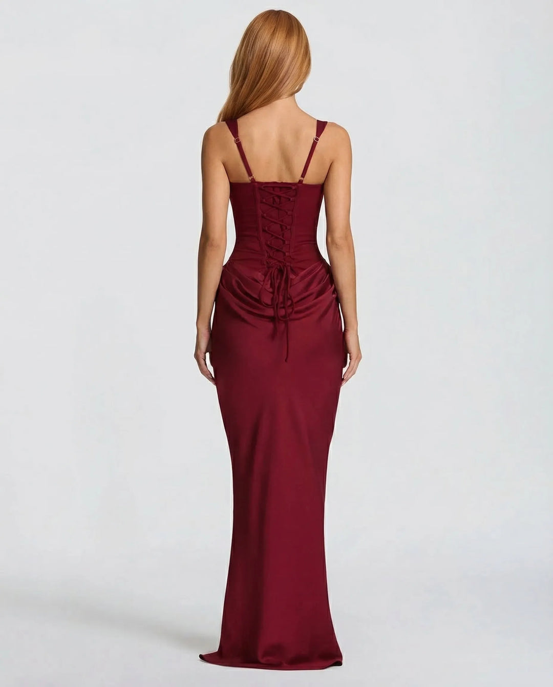 Women's Elegant Sleeveless Maxi Wedding Guest Dress with Square Neck