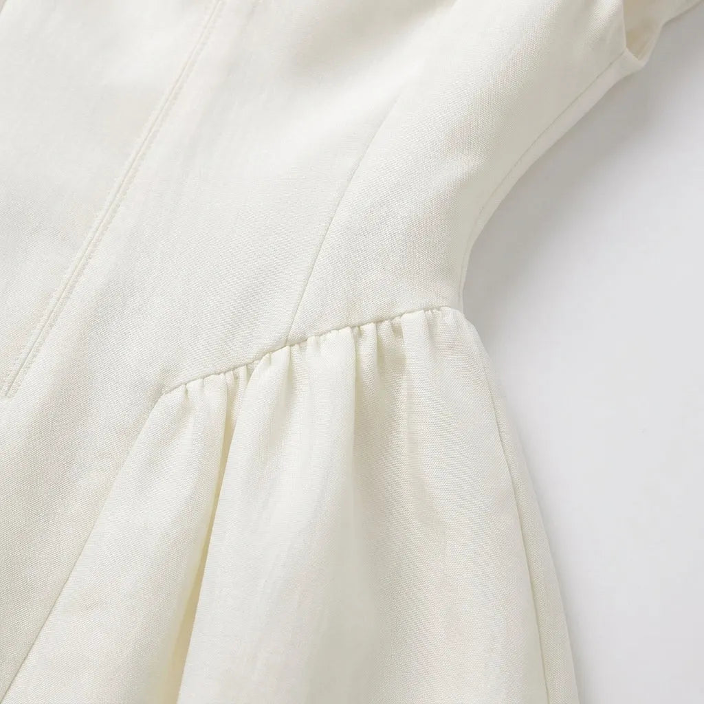Women's Elegant Vintage Midi Wedding Guest Dress with Boat Neckline