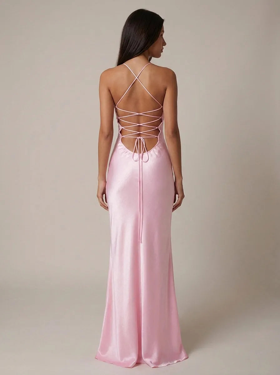 Women's Formal Elegant Maxi Wedding Guest Dress with Sweetheart Neckline
