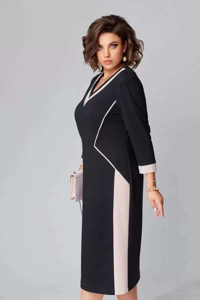 Women's Formal Elegant Wedding Guest Dress with V-Neck